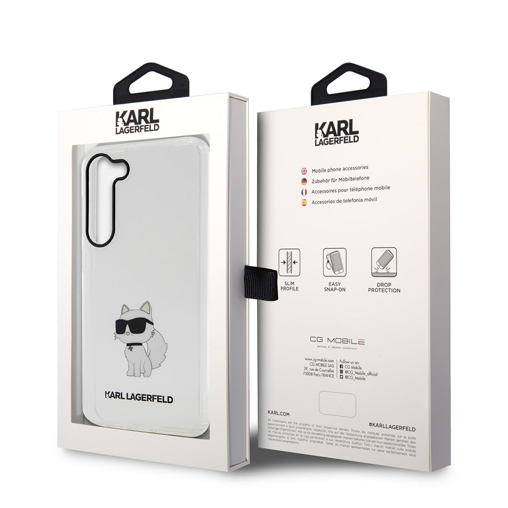 Futrola za Samsung Galaxy S23 S911, Karl Lagerfeld, Ikonik Choupette, Providna
