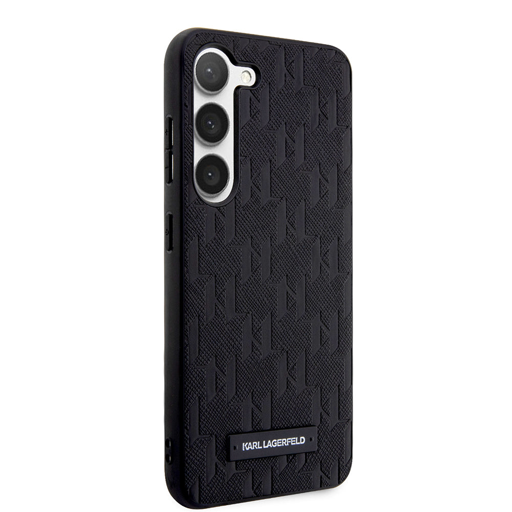 Futrola za Samsung Galaxy S23 S911, Karl Lagerfeld, Saffiano Monogram Metal Logo, Crna