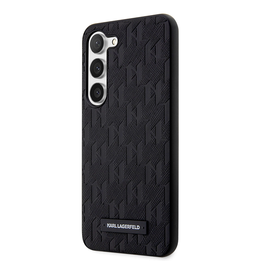 Futrola za Samsung Galaxy S23 S911, Karl Lagerfeld, Saffiano Monogram Metal Logo, Crna