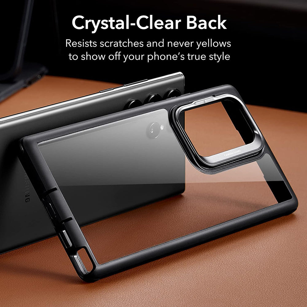 Futrola za Samsung Galaxy S23 Ultra S918, ESR, Shock Armor Kickstand, Crna Transparentna