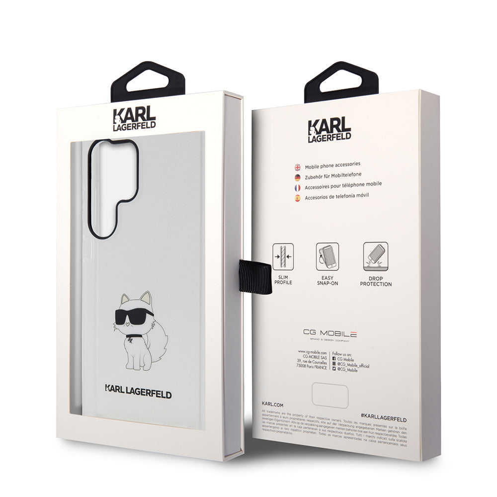 Futrola za Samsung Galaxy S23 Ultra S918, Karl Lagerfeld, Ikonik Choupette, Providna