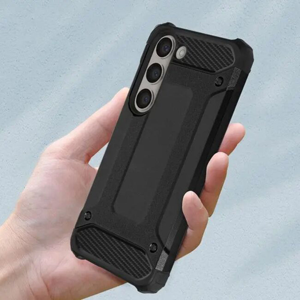 Futrola za Samsung Galaxy S24 FE S721, Techsuit, Hybrid Armor, Crna