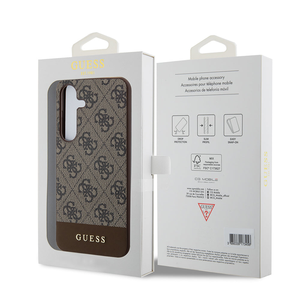 Futrola za Samsung Galaxy S24+ S926, Guess, 4G Stripe, Braon