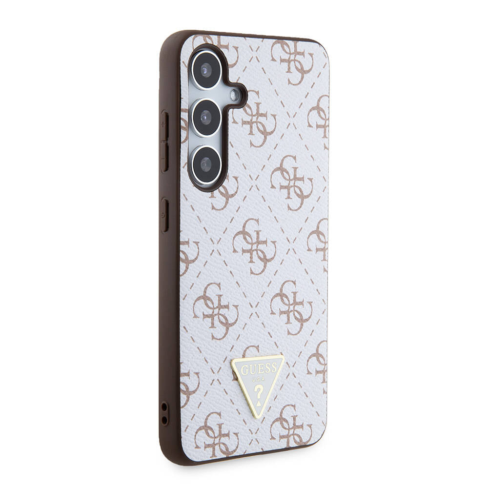 Futrola za Samsung Galaxy S24+ S926, Guess, 4G Triangle Logo, Bela
