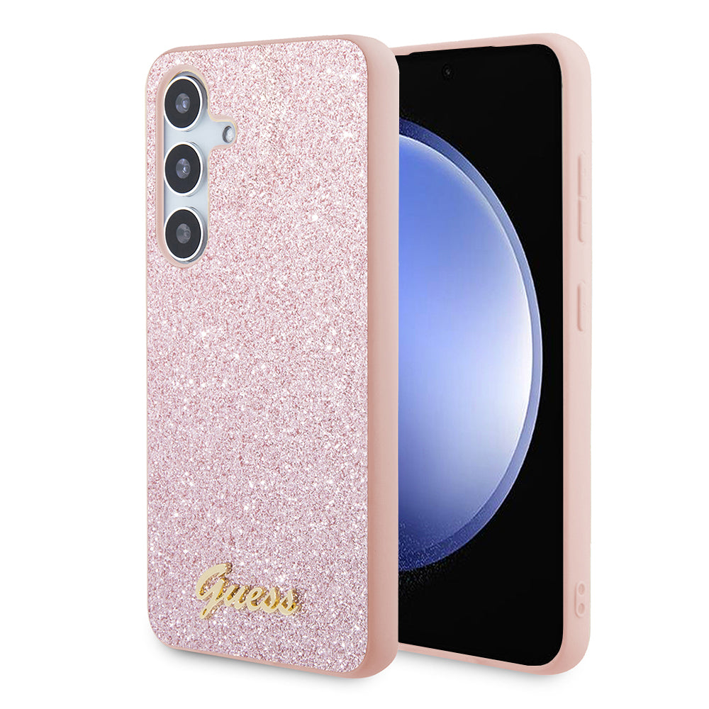 Futrola za Samsung Galaxy S24+ S926, Guess, Glitter Script, Roze