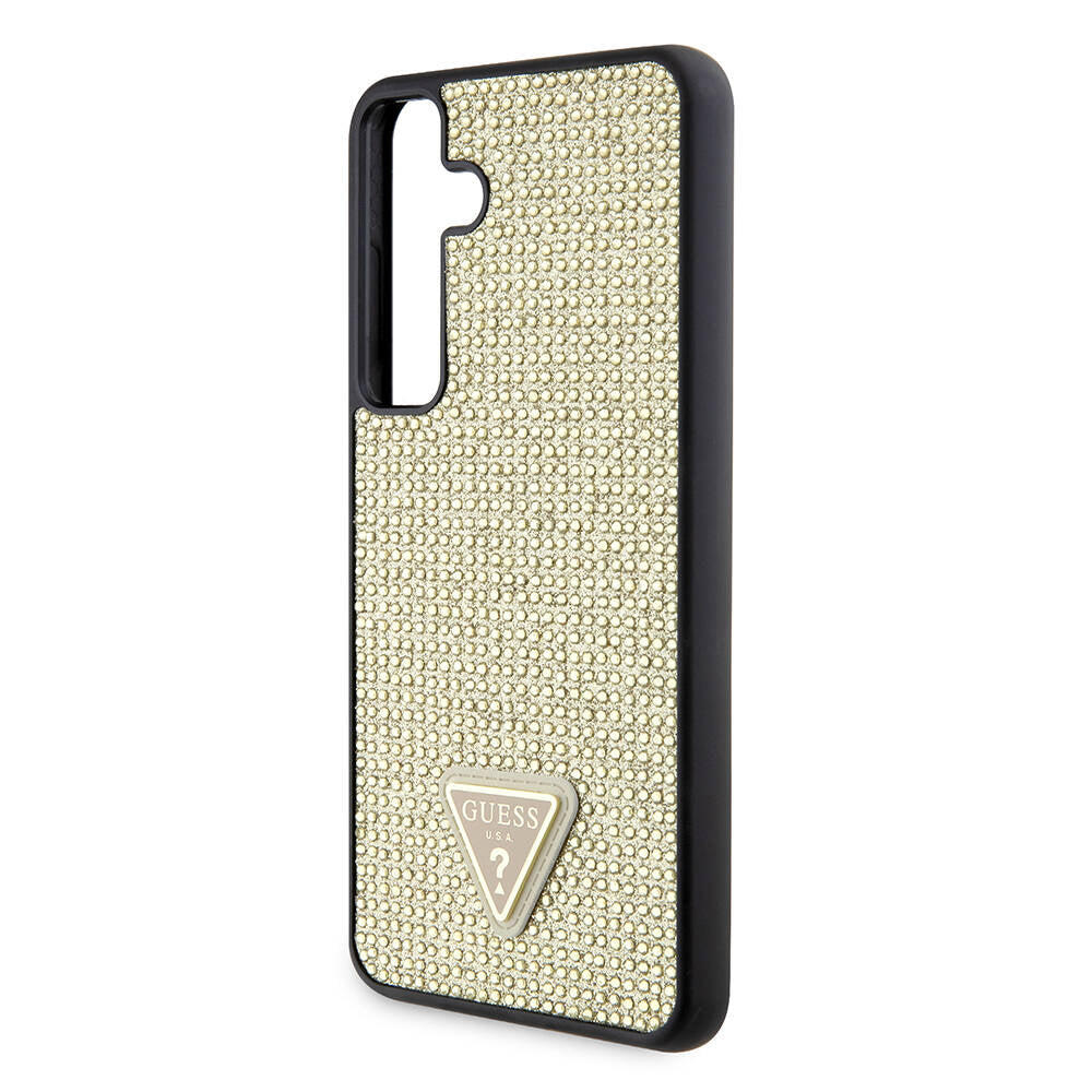 Futrola za Samsung Galaxy S24+ S926, Guess, Rhinestone Triangle Logo, Zlatna