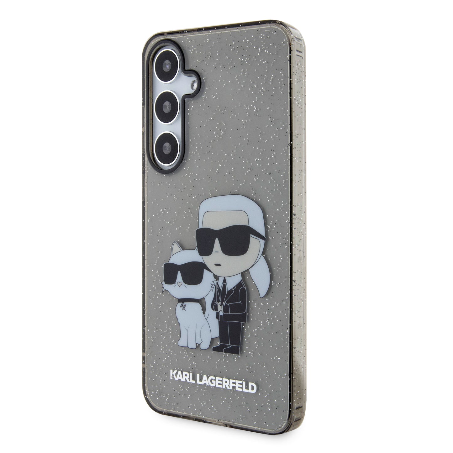Futrola za Samsung Galaxy S24+ S926, Karl Lagerfeld, Glitter Karl & Choupette, Crna Providna
