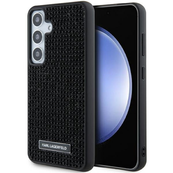 Futrola za Samsung Galaxy S24+ S926, Karl Lagerfeld, Rhinestone Metal Plate, Crna