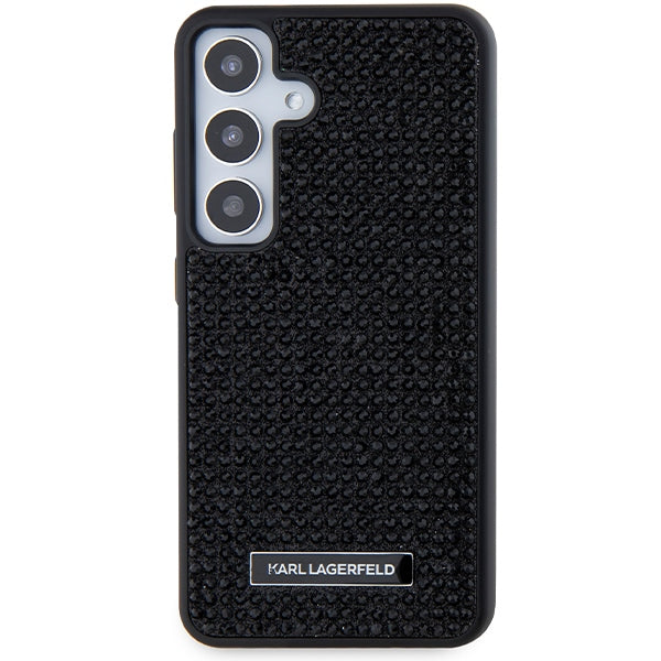 Futrola za Samsung Galaxy S24+ S926, Karl Lagerfeld, Rhinestone Metal Plate, Crna
