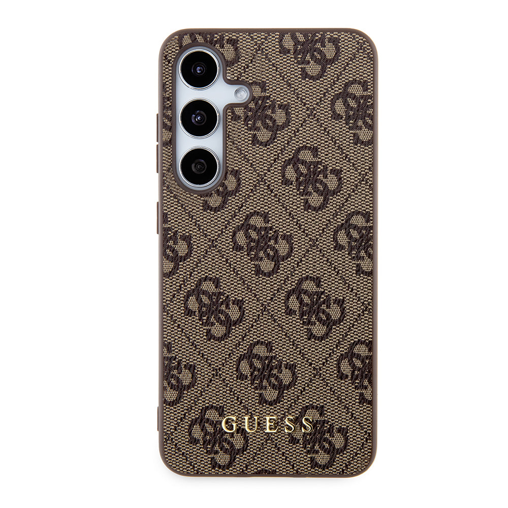 Futrola za Samsung Galaxy S24 S921, Guess, 4G Metal Gold Logo, Braon