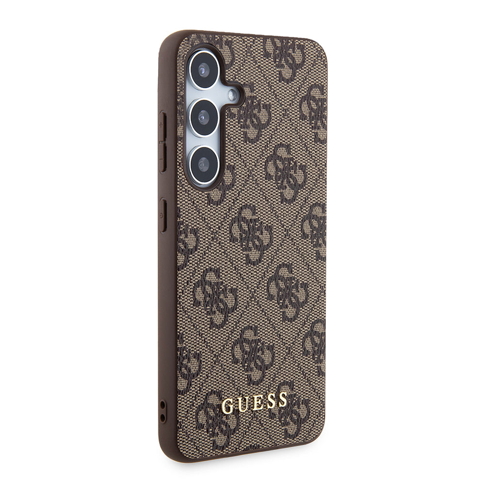 Futrola za Samsung Galaxy S24 S921, Guess, 4G Metal Gold Logo, Braon