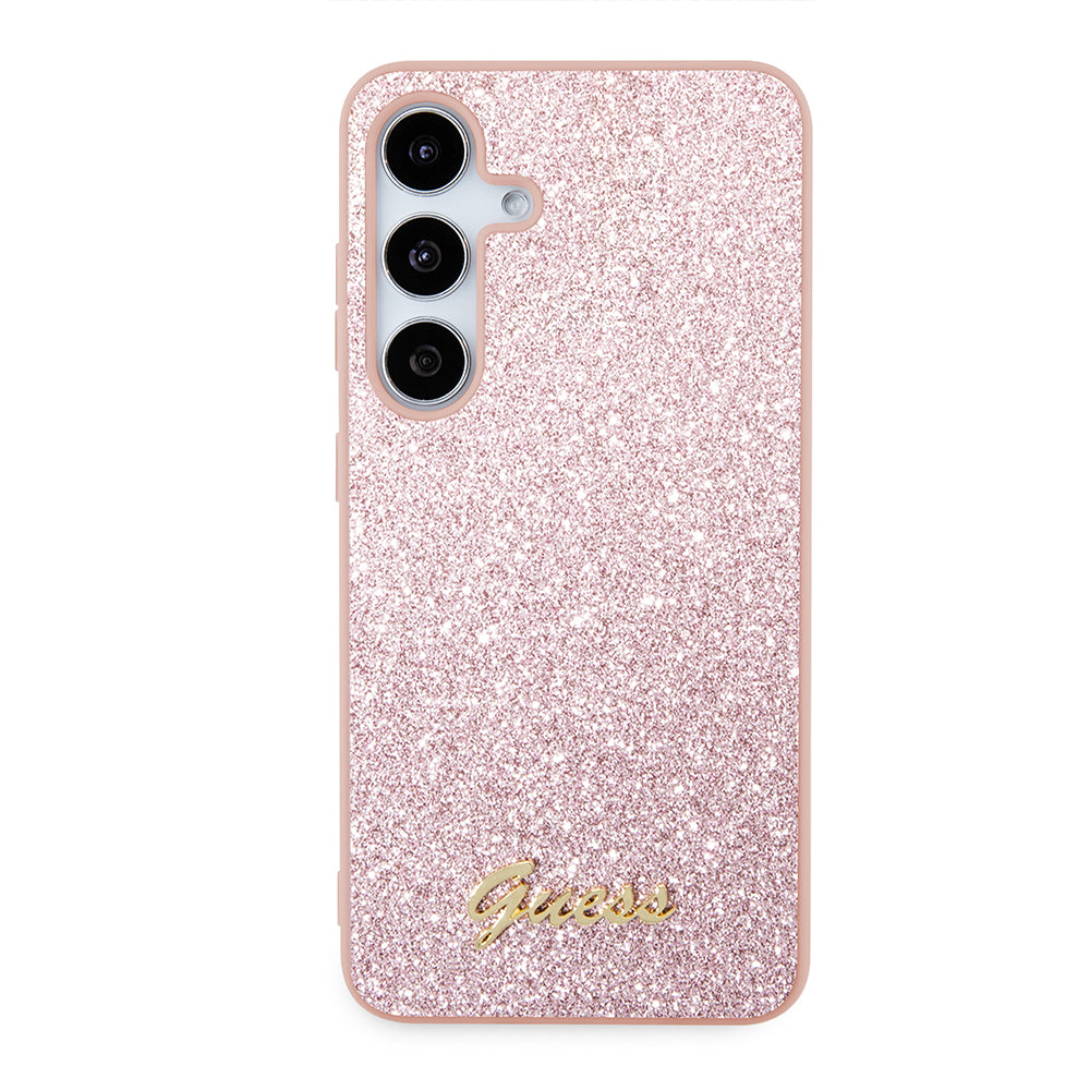 Futrola za Samsung Galaxy S24 S921, Guess, Glitter Script, Roze