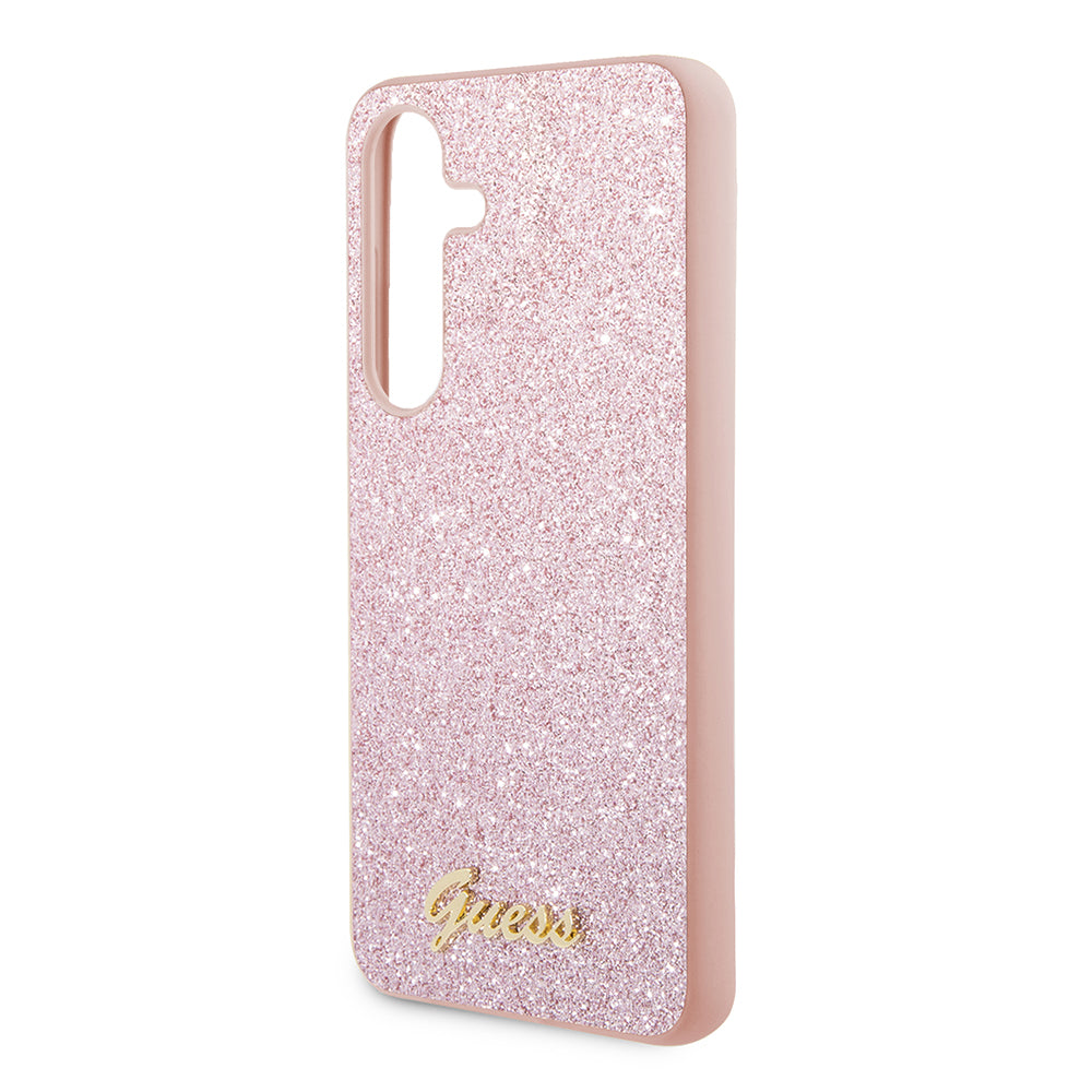 Futrola za Samsung Galaxy S24 S921, Guess, Glitter Script, Roze