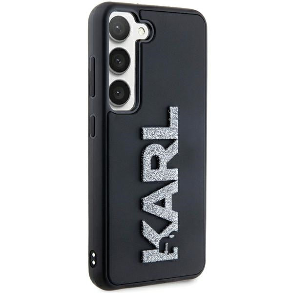 Futrola za Samsung Galaxy S24 S921, Karl Lagerfeld, 3D Rubber Glitter Logo, Crna
