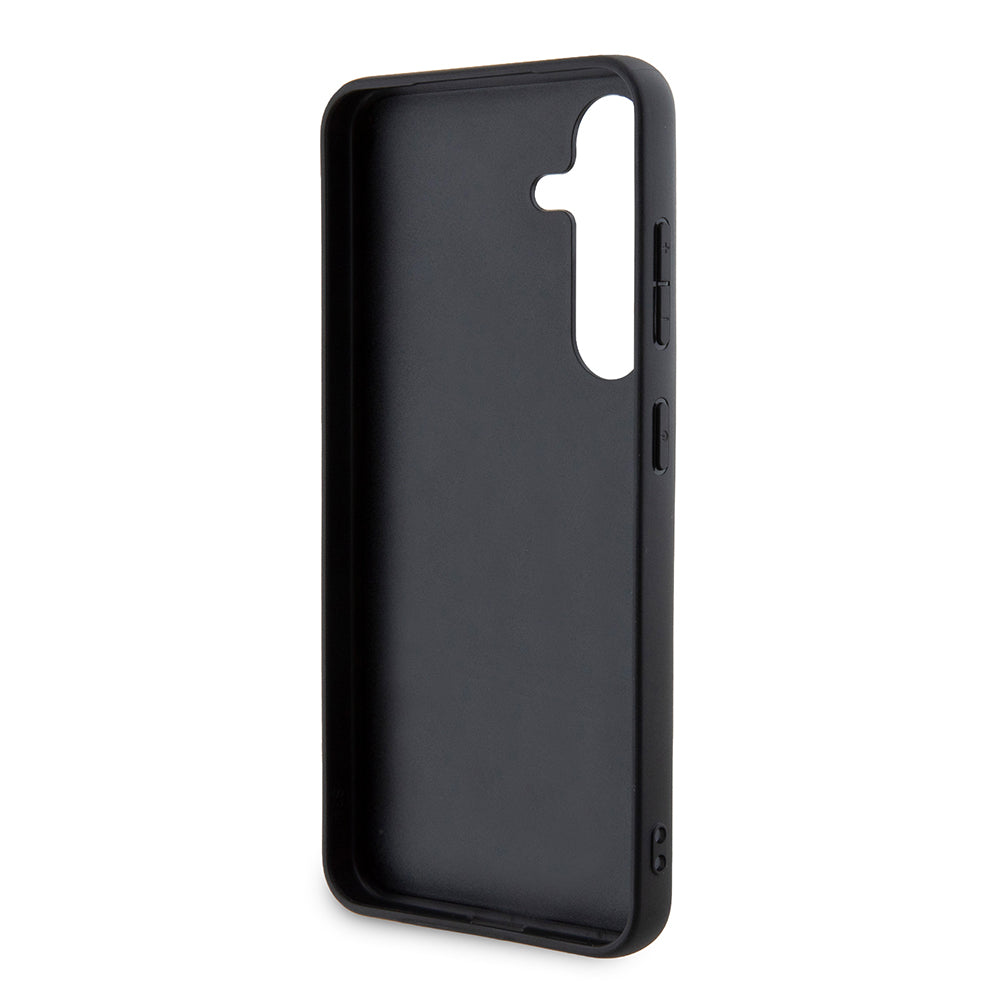Futrola za Samsung Galaxy S24 S921, Karl Lagerfeld, Saffiano Karl & Choupette Metal, Crna