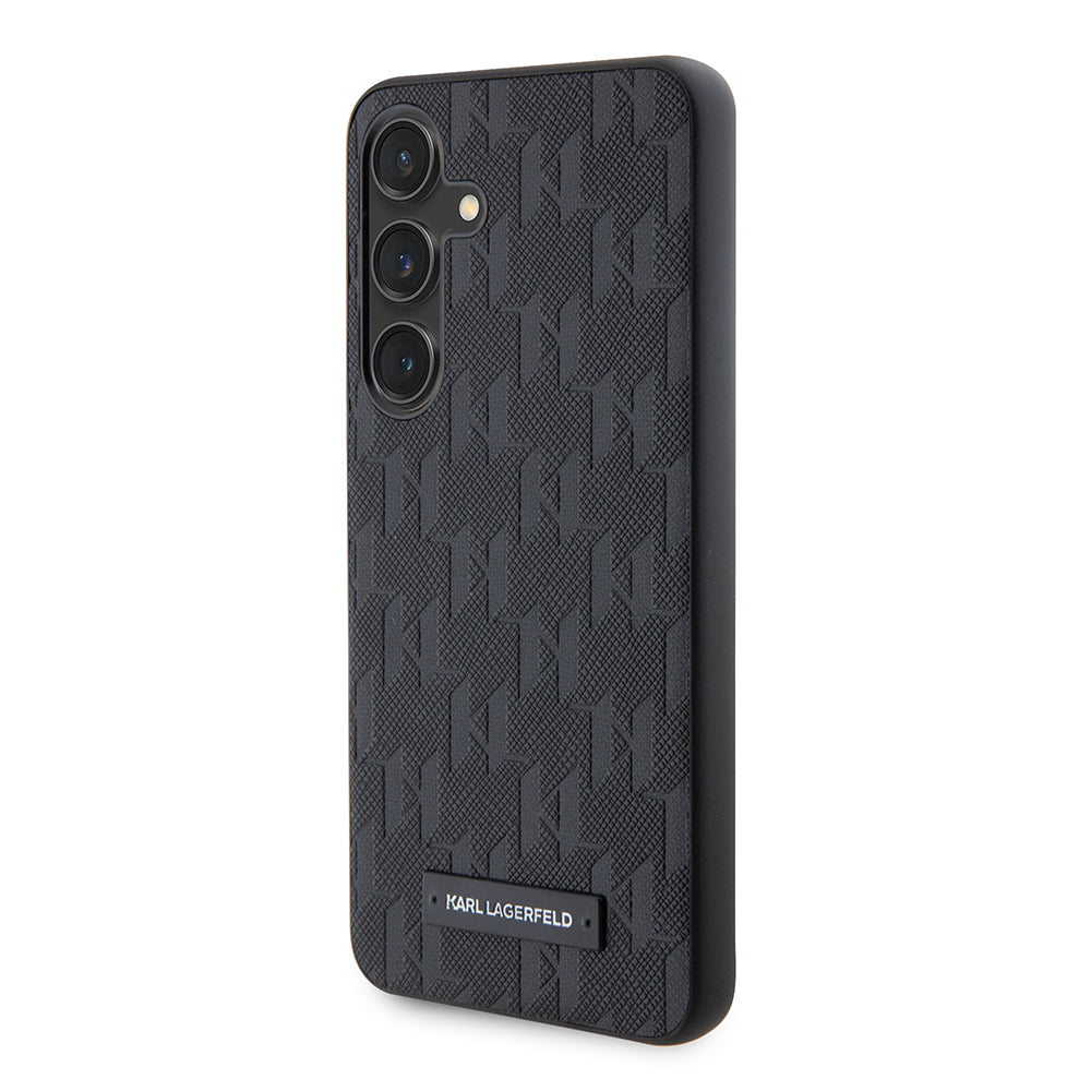 Futrola za Samsung Galaxy S24 S921, Karl Lagerfeld, Saffiano Mono Metal Logo, Crna
