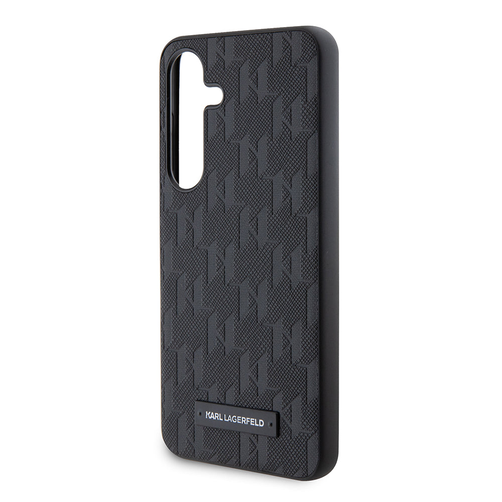 Futrola za Samsung Galaxy S24 S921, Karl Lagerfeld, Saffiano Mono Metal Logo, Crna