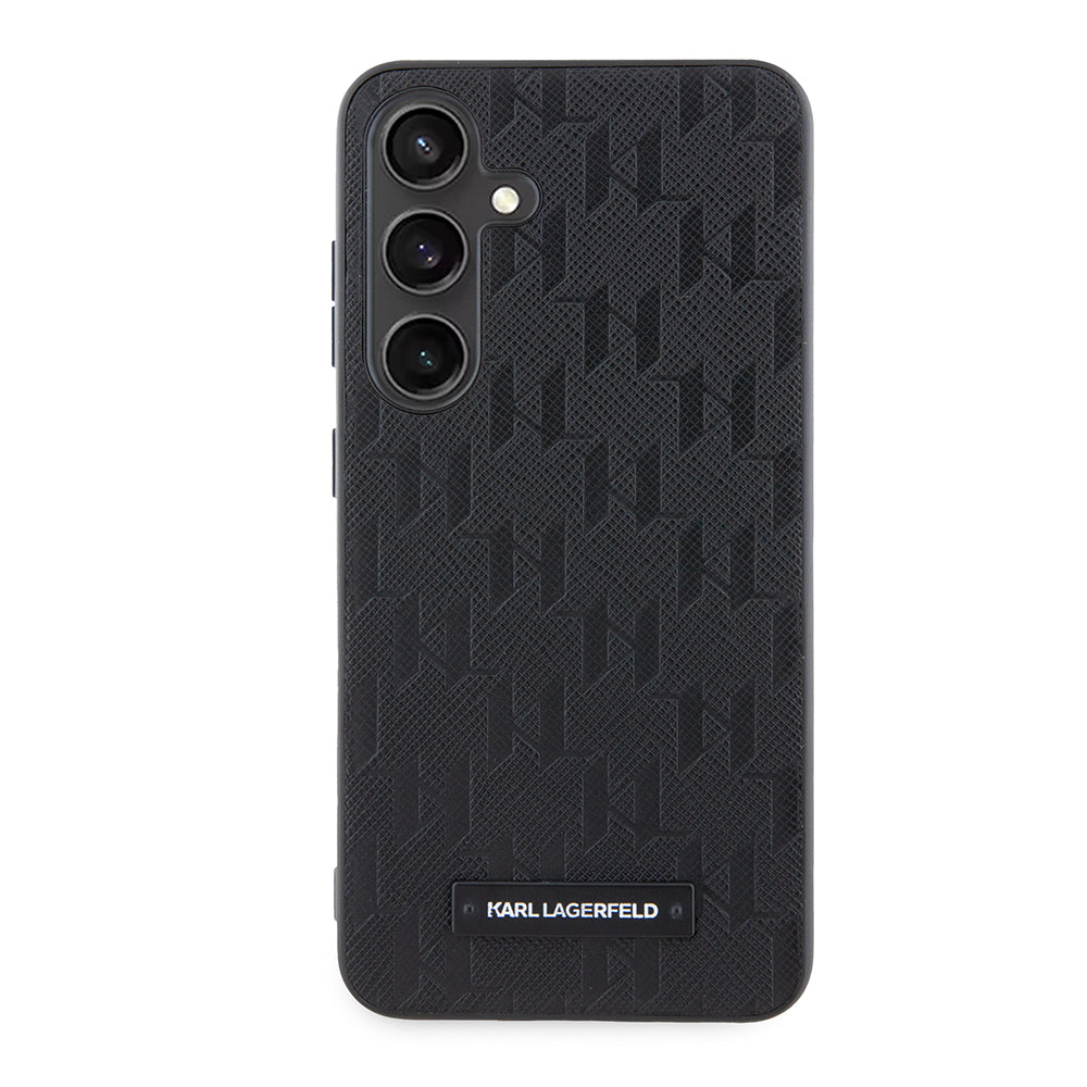 Futrola za Samsung Galaxy S24 S921, Karl Lagerfeld, Saffiano Mono Metal Logo, Crna
