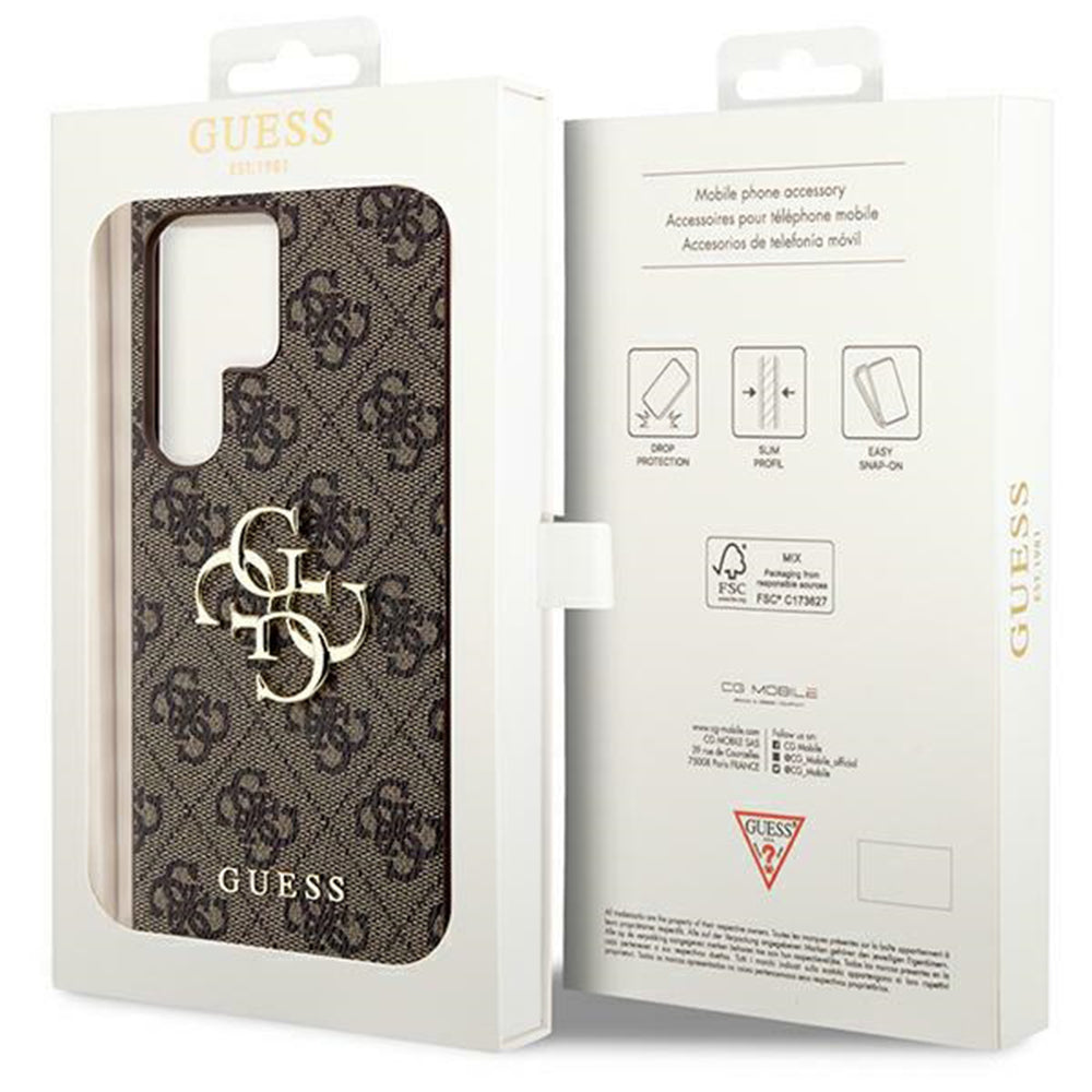 Futrola za Samsung Galaxy S24 Ultra S928, Guess, 4G Big Logo, Braon