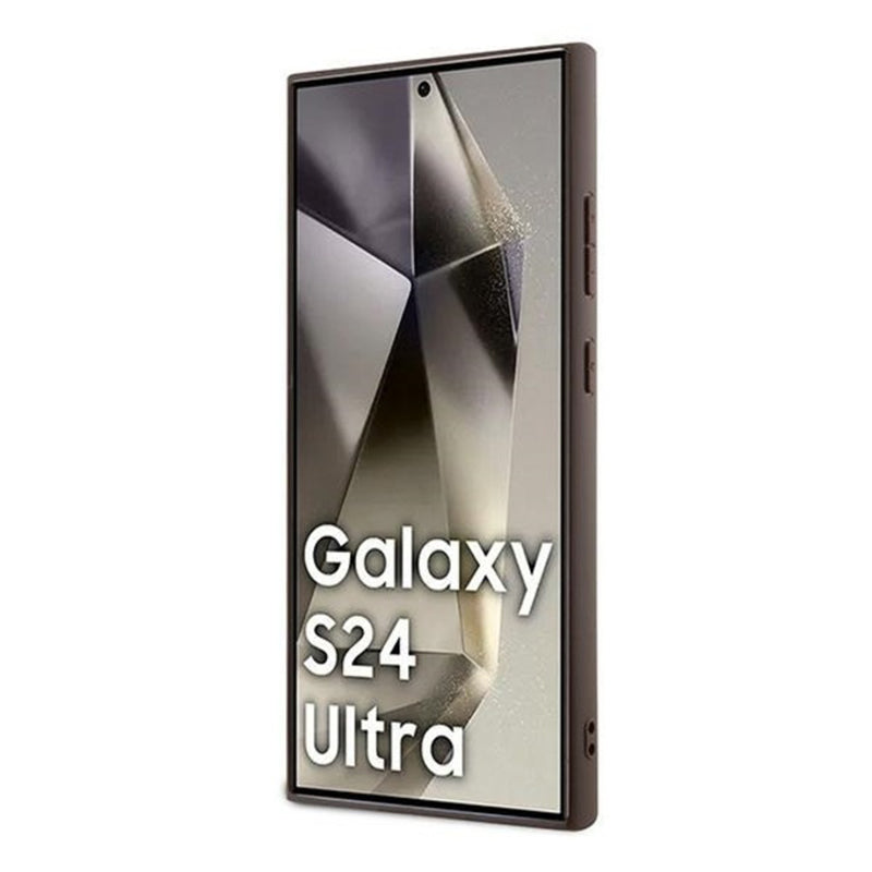 Futrola za Samsung Galaxy S24 Ultra S928, Guess, 4G Metal Gold Logo, Braon