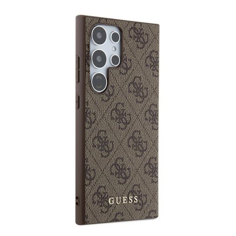 Futrola za Samsung Galaxy S24 Ultra S928, Guess, 4G Metal Gold Logo, Braon