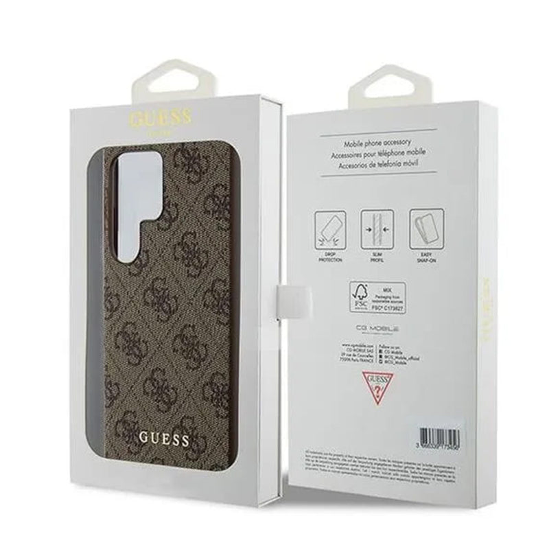 Futrola za Samsung Galaxy S24 Ultra S928, Guess, 4G Metal Gold Logo, Braon