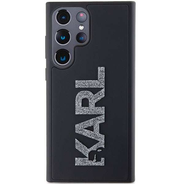 Futrola za Samsung Galaxy S24 Ultra S928, Karl Lagerfeld, 3D Rubber Glitter Logo, Crna