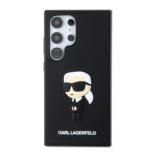 Futrola za Samsung Galaxy S24 Ultra S928, Karl Lagerfeld, 3D Rubber Ikonik Karl, Crna