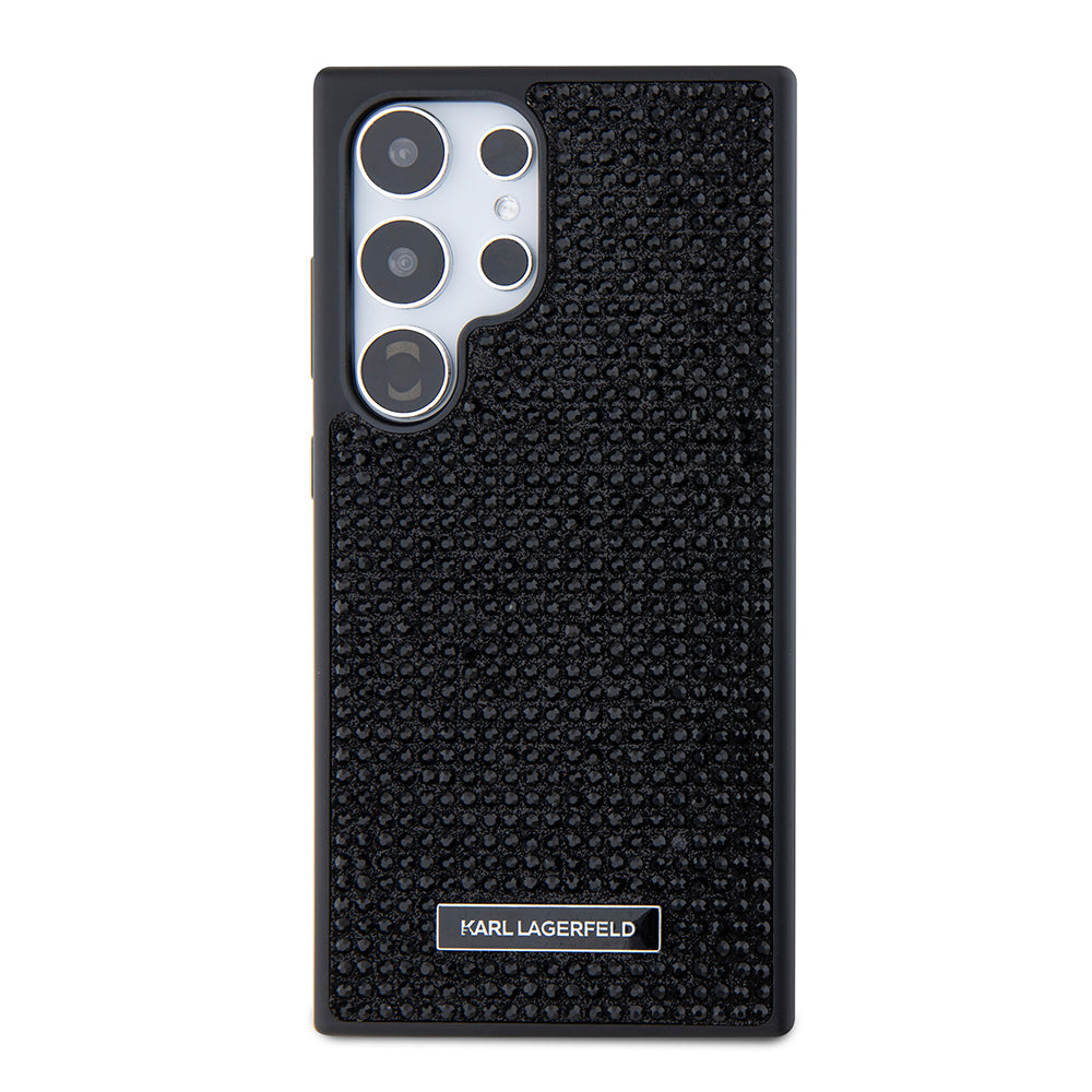 Futrola za Samsung Galaxy S24 Ultra S928, Karl Lagerfeld, Rhinestone Metal Plate, Crna