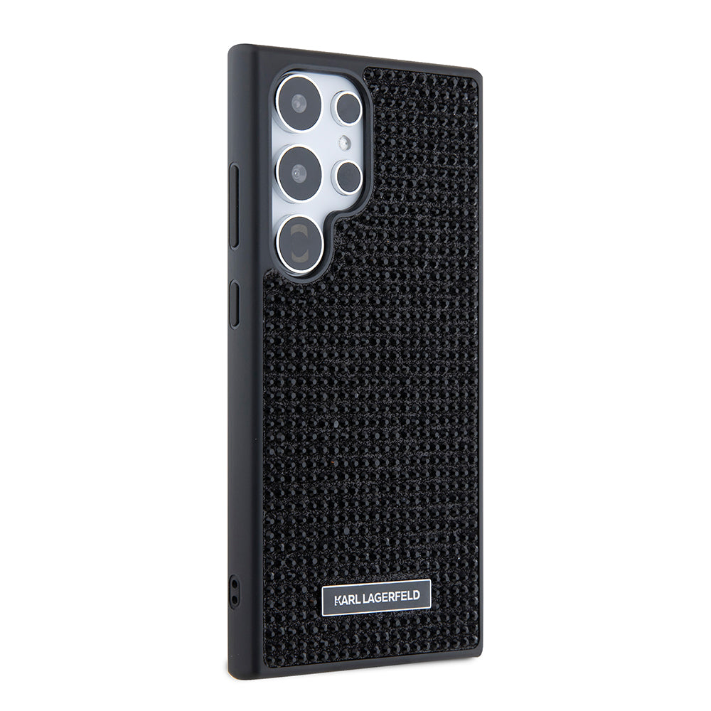 Futrola za Samsung Galaxy S24 Ultra S928, Karl Lagerfeld, Rhinestone Metal Plate, Crna