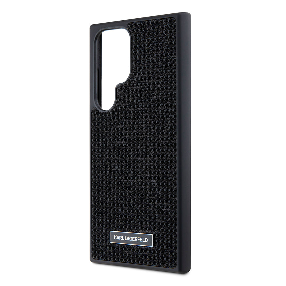 Futrola za Samsung Galaxy S24 Ultra S928, Karl Lagerfeld, Rhinestone Metal Plate, Crna