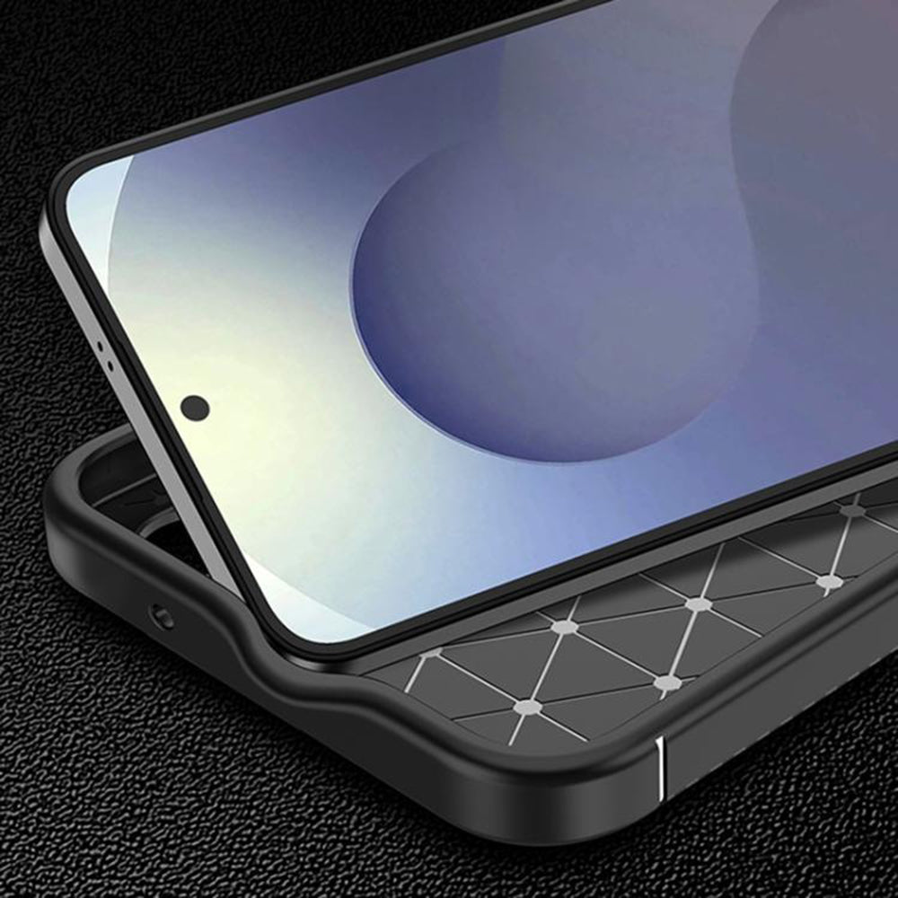 Futrola za Samsung Galaxy S25 FE, Techsuit, CarbonFiber, Crna