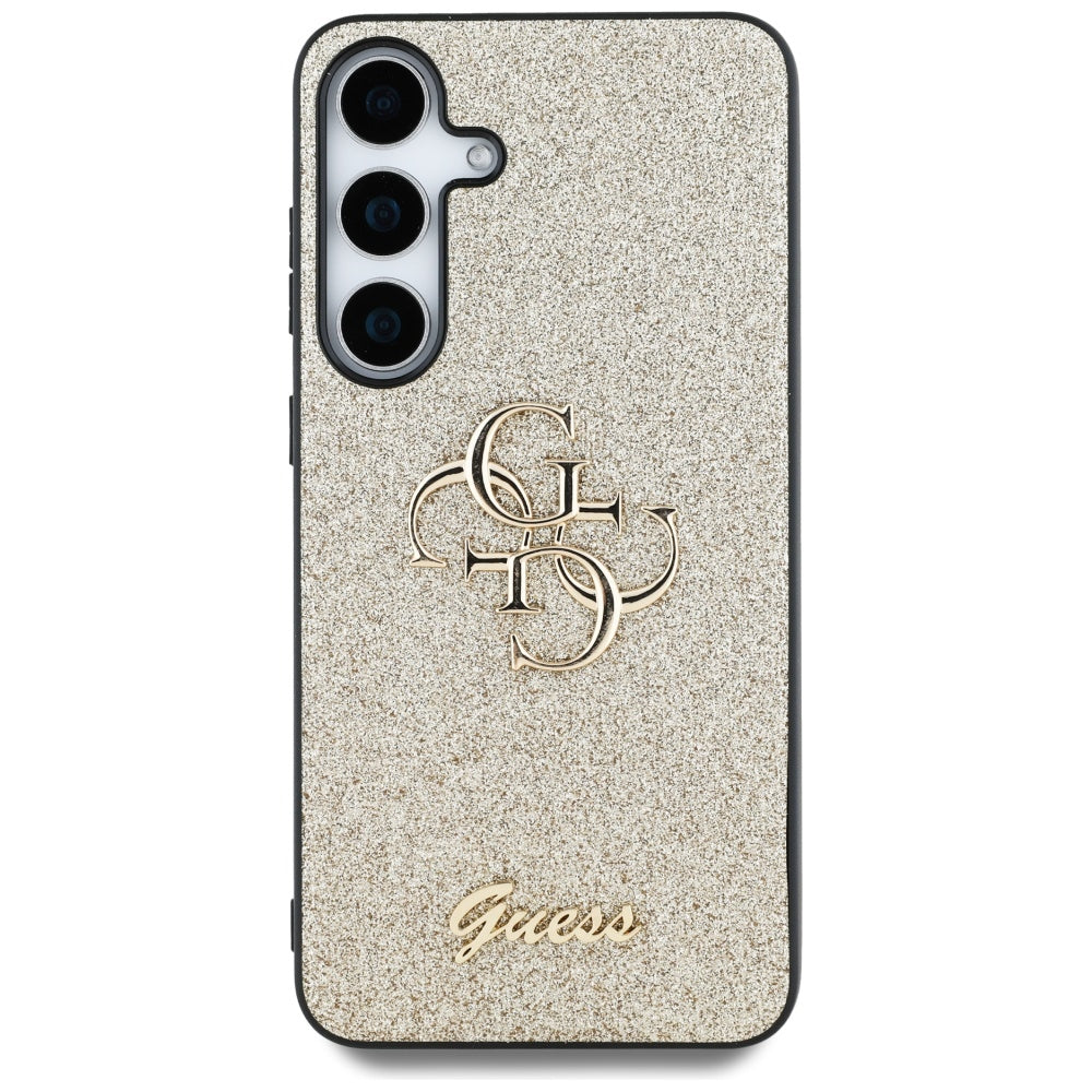 Futrola za Samsung Galaxy S25+ S936, Guess, Glitter Big 4G Script, Zlatna