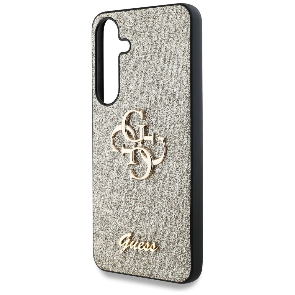 Futrola za Samsung Galaxy S25+ S936, Guess, Glitter Big 4G Script, Zlatna