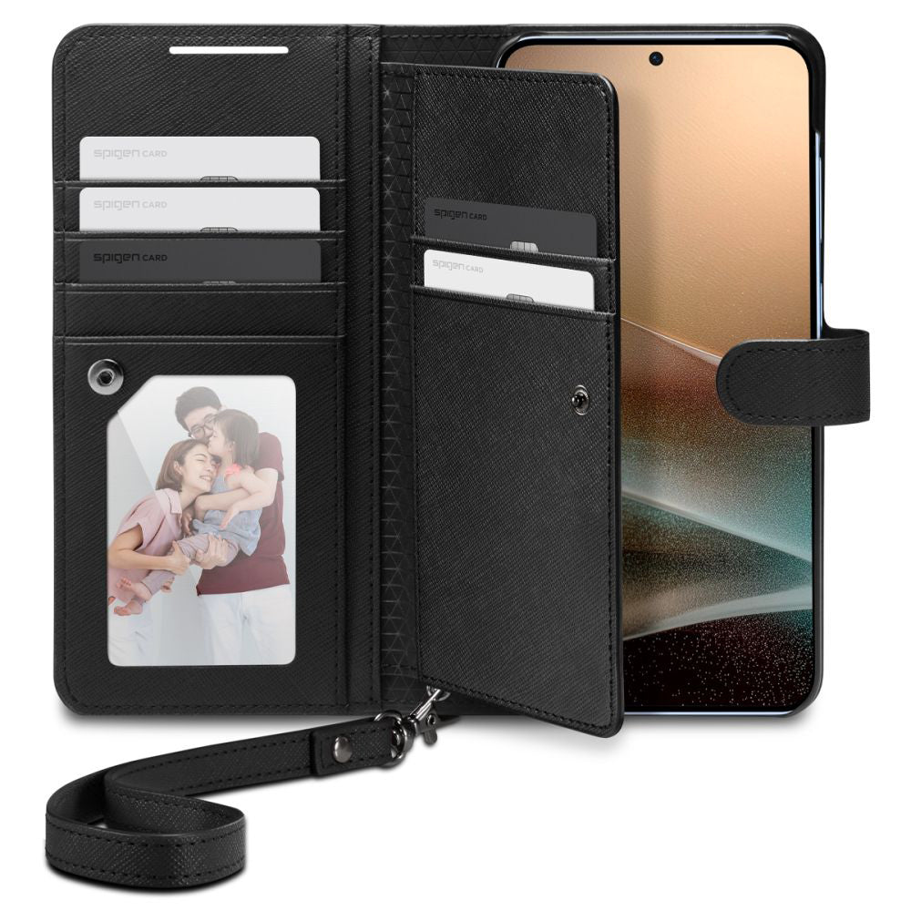 Futrola za Samsung Galaxy S25+ S936, Spigen, Wallet S, Crna ACS09125