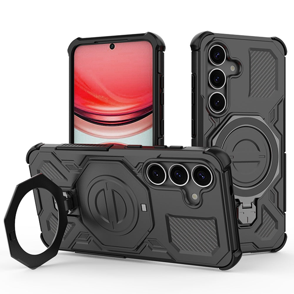 Futrola za Samsung Galaxy S25+ S936, Techsuit, Carbon Shield Pro, Crna