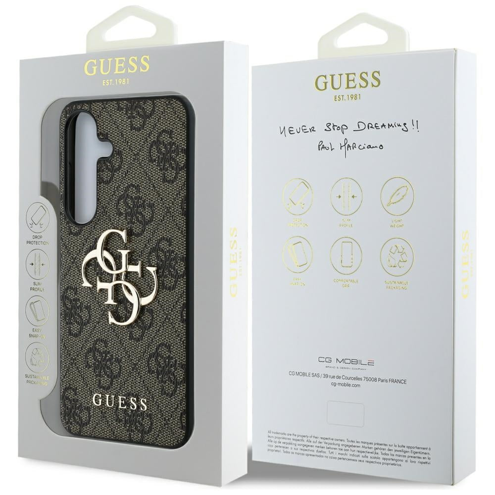 Futrola za Samsung Galaxy S25 S931, Guess, 4G Big Logo, Braon