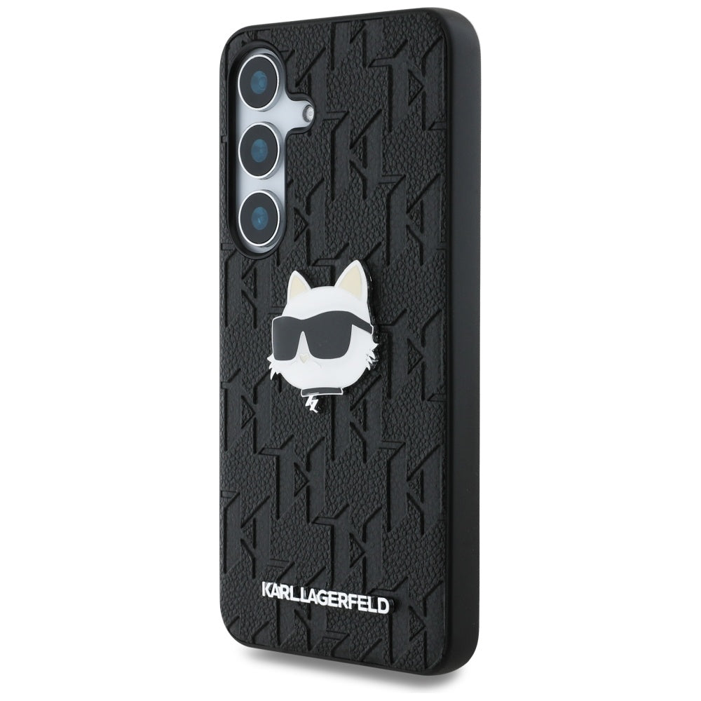 Futrola za Samsung Galaxy S25 S931, Karl Lagerfeld, Monogram Choupette's Head, Crna