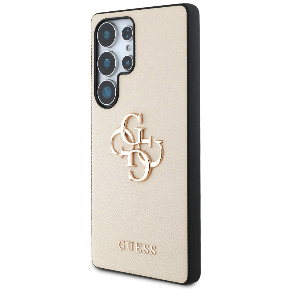 Futrola za Samsung Galaxy S25 Ultra S938, Guess, 4G Grained Big and Classic Logo, Bež