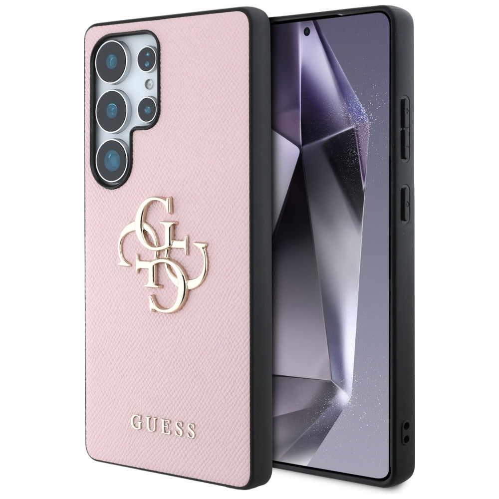 Futrola za Samsung Galaxy S25 Ultra S938, Guess, 4G Grained Big and Classic Logo, Roze