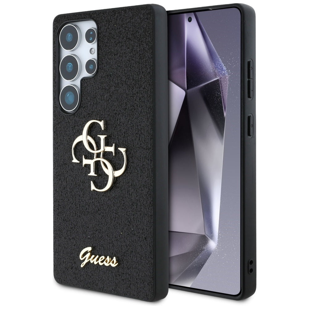 Futrola za Samsung Galaxy S25 Ultra S938, Guess, Glitter Big 4G Script, Crna