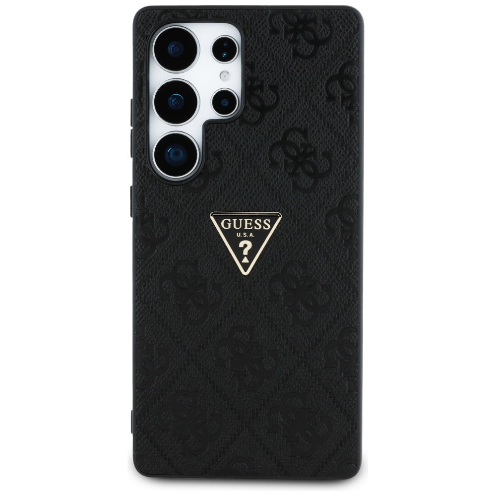 Futrola za Samsung Galaxy S25 Ultra S938, Guess, Grained Hot Stamp 4G Triangle, Crna