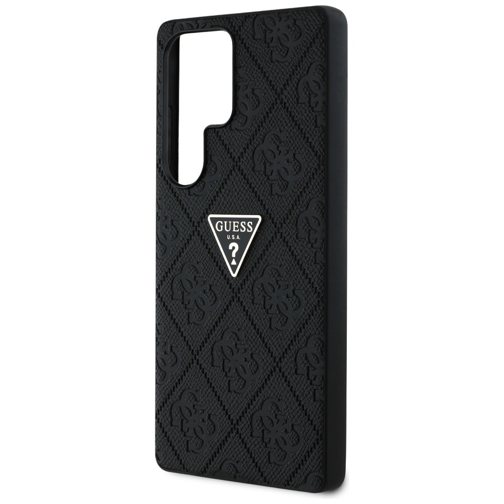 Futrola za Samsung Galaxy S25 Ultra S938, Guess, Grained Hot Stamp 4G Triangle, Crna