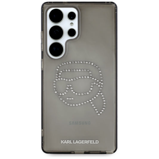 Futrola za Samsung Galaxy S25 Ultra S938, Karl Lagerfeld, IML Rhinestones Karl's Head, Crna