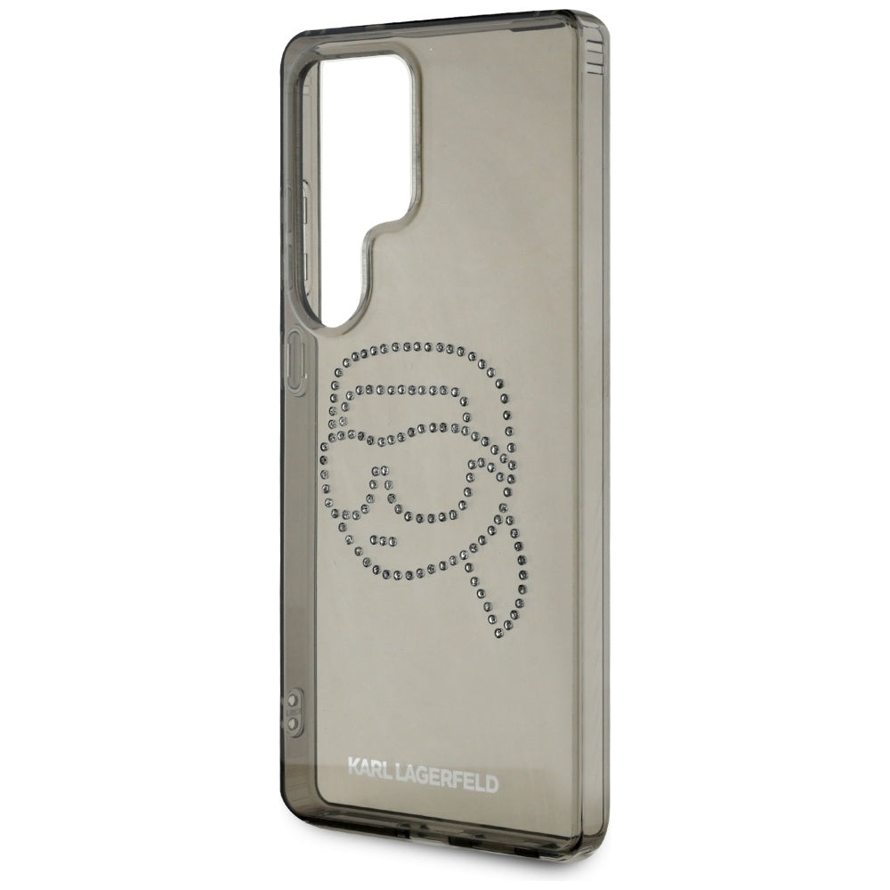Futrola za Samsung Galaxy S25 Ultra S938, Karl Lagerfeld, IML Rhinestones Karl's Head, Crna