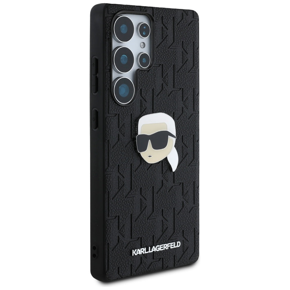 Futrola za Samsung Galaxy S25 Ultra S938, Karl Lagerfeld, Monogram Karl's Head, Crna