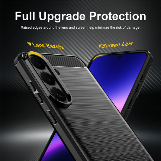 Futrola za Samsung Galaxy S26 FE / S25 FE, Techsuit, Karbon, Crna
