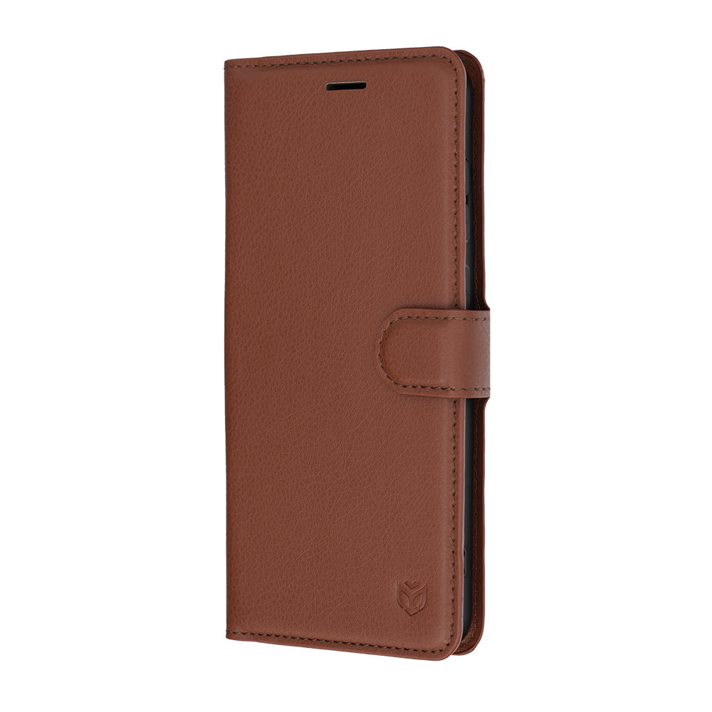 Futrola za Samsung Galaxy S26 FE S741 / S25 FE, Techsuit, Kožna Folio, Braon