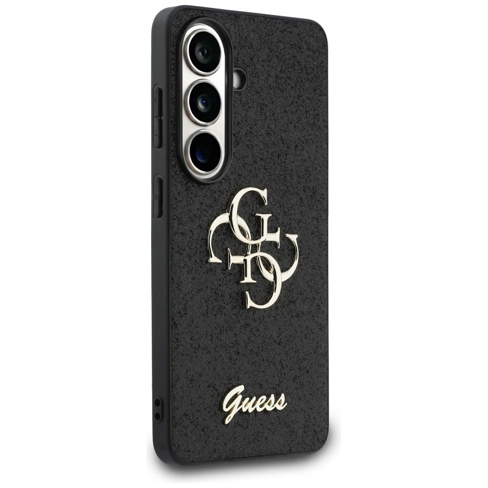 Futrola za Samsung Galaxy S26 S942, Guess, Fixed Glitter Big 4G Metal Frame, Crna