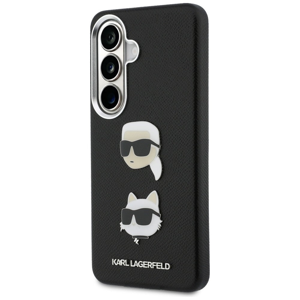 Futrola za Samsung Galaxy S26 Plus S947, Karl Lagerfeld, Saffiano Karl & Choupette's Head Pin, Crna